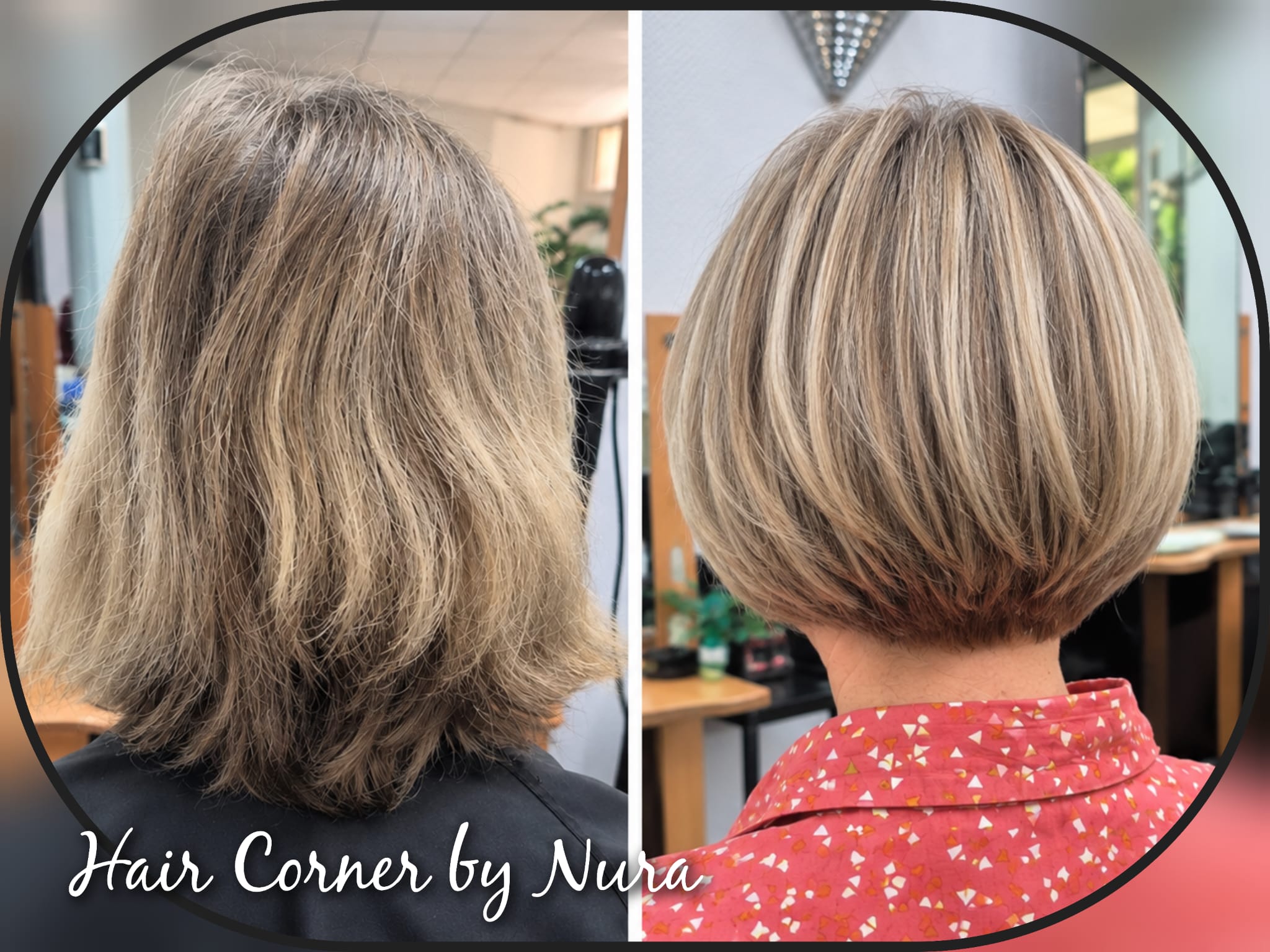 Hair Corner by Nura - Vorher-Nachher Haarschnitt und Balayage